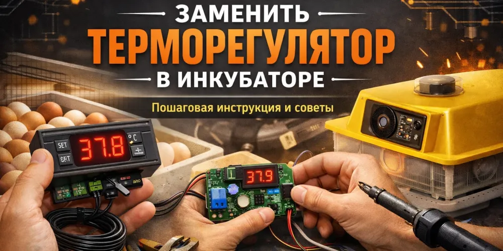 Как самостоятельно заменить терморегулятор в инкубаторе