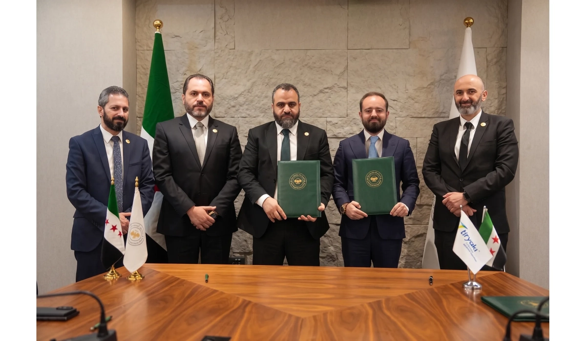 Representatives of Tiryaki Syria and the Syrian Sovereign Fund at the signing ceremony