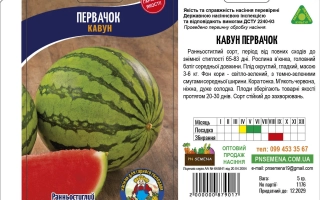 Упаковка семян Первачок Кабур с изображением арбуза