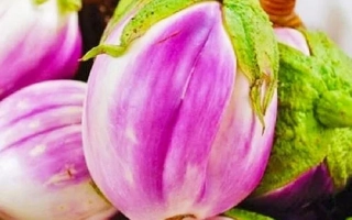 Свежие баклажаны Глобус в корзине