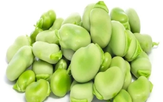 Суперагуадульче — зелёные бобы на белом фоне
