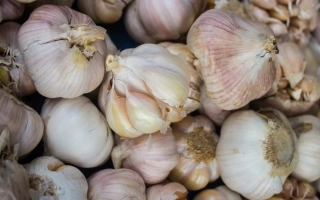 Горсть чеснока на фоне - ИЛЛАРИОН