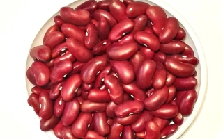 Красноградская 5 фасоль на белой тарелке