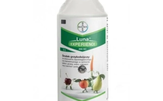 Бутылка фунгіциду Luna Experience 400 SC з зображенням плодів - Луна Експіріенс 400 SC
