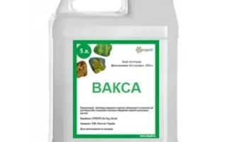 Белая канистра с этикеткой BAKCA и изображением листьев - Вакса