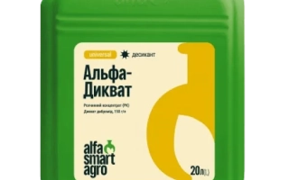 Зеленая канистра с этикеткой Альфа-Дикват - Альфа-Дикват, в.р.к., (Дикват, 150 г/л)