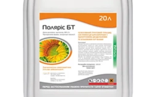 Біла канистра з етикеткою Поляріс БТ об'ємом 20 л