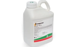 Біла канистра з етикеткою Zeagran 350, SE - Зеагран 350, СЕ