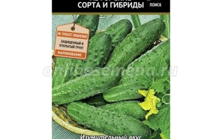 Пакет семян огурца сорта Барон F1 с изображением плодов