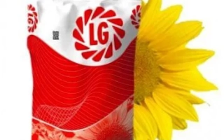 Красный пакет с логотипом LG и подсолнухом - ЛГ5492ХО КЛ