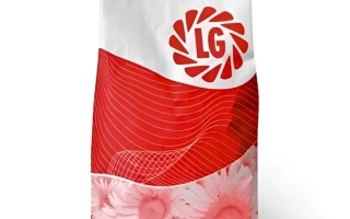 Пакет семян подсолнечника LG с логотипом и изображением цветов - ЛГ5542 КЛ