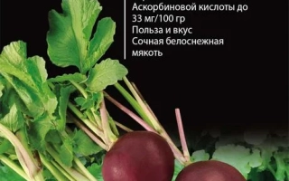 Семена редиса МАВР на упаковке с изображением корнеплодов