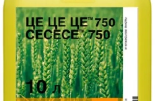 Желтая канистра с надписью CECECE 750 и изображением зерновых культур - МЕГАТЕР СЦ