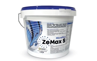 Белое ведро с синей крышкой и этикеткой ZeMax S - ЗеМакс