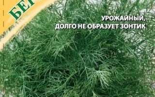 Пакет семян укропа с названием БЕГЕМОТИК и изображением зелени