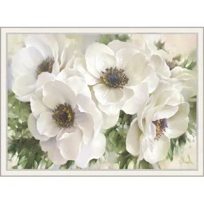 Белые анемоны на фоне - ВДОХНОВЕНИЕ