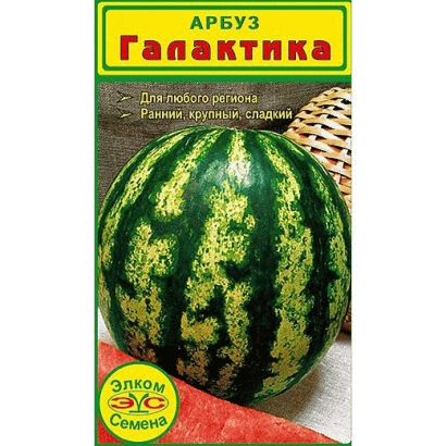 Пакет семян арбуза Галактика с изображением плода