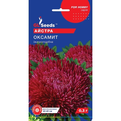 Пакет семян ОКСАМИТ с изображением темно-красных цветов