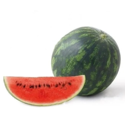 Арбуз целиком и нарезка на белом фоне - Онеида