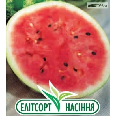 Срез арбуза с логотипом Елісорт на упаковке семян - Парадиз F1