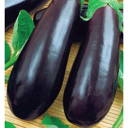 Два баклажана на бамбуковой подложке - Алмазный