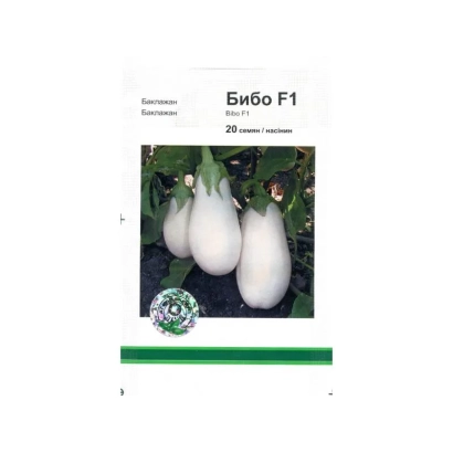Пакет насіння Бібо F1 з зображенням баклажанів