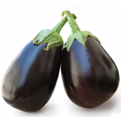 Два баклажана на белом фоне - Сара