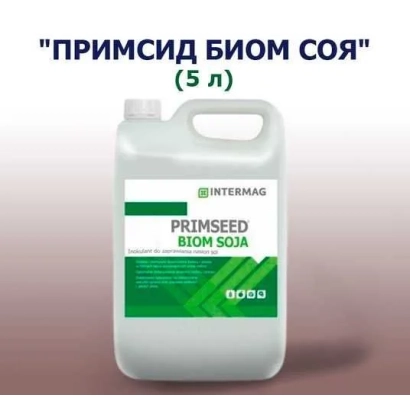 Канистра с биопрепаратом PRIMSID BIOM SOYA объёмом 5 л - БАКТИМ N+СОЯ
