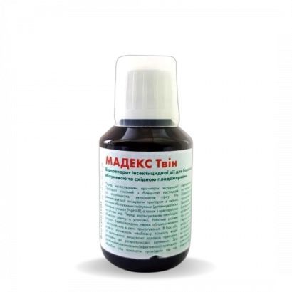 Флакон препарата МАДЕКС Twin с этикеткой на белом фоне - Мадекс® Твин