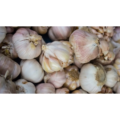 Горсть чеснока на фоне - ИЛЛАРИОН