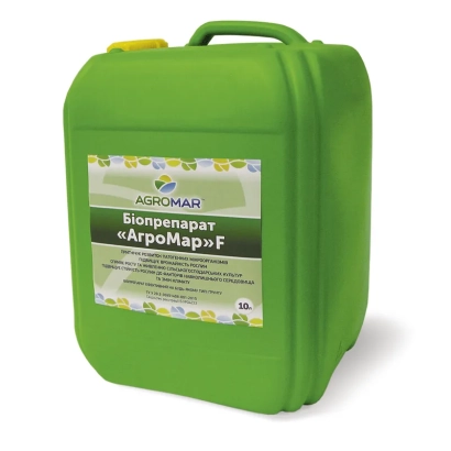 Зелена канистра з етикеткою АгроМар «ArpoMap» F
