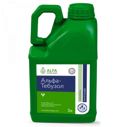 Green jug with label Alpha Tebuzol