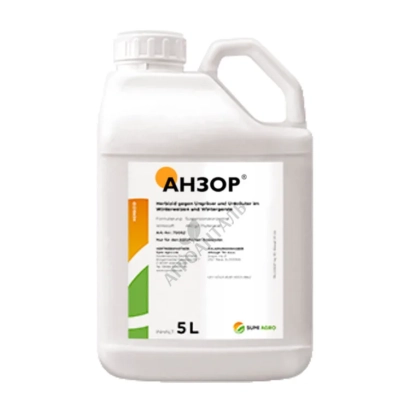 White jug with label ANZOR