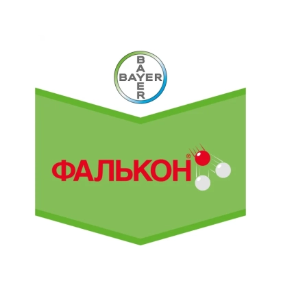 Green label with Bayer logo and product name Falcon - Falcon 460 EC