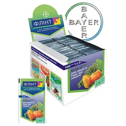 Упаковка фунгіциду ФЛІНТ 50WG від Bayer