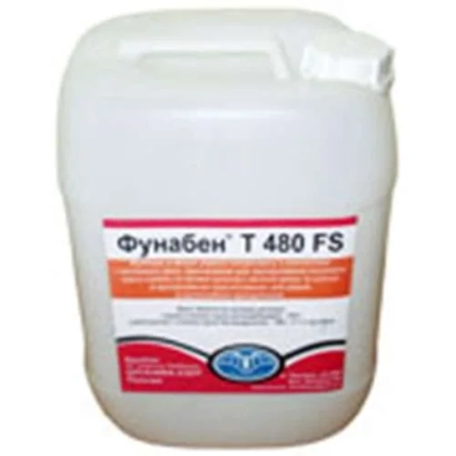 Белая канистра с этикеткой Фунабен Т 480 FS