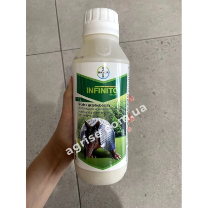 Бутелька з фунгіцидом Інфініто на тлі плитки - Інфініто 687,5 SС
