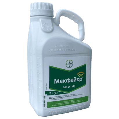 Bottle of fungicide Mycrofier 260 EC