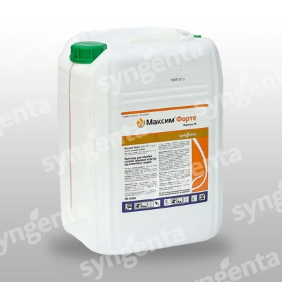 Белая канистра с этикеткой «Максим Форте» от Syngenta. - Максим Форте 050 FS т.к.с.
