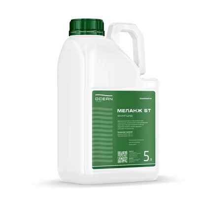 Bottle of fungicide Melanž BT with 5 liters volume