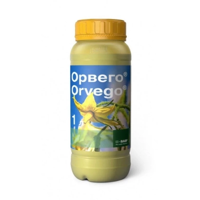 Фунгицид Orvego® в желтом флаконе с изображением цветка на этикетке - Орвего®