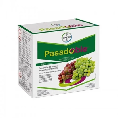 Упаковка фунгицида Пасадобль 70WG с изображением винограда