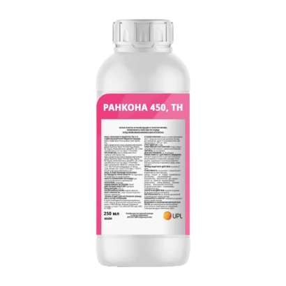 Bottle of fungicide Rancona 450, TN