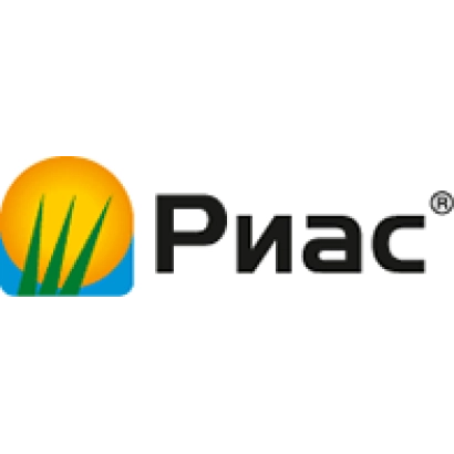 Логотип фунгицида Риас с изображением стеблей пшеницы - РИАС, КЭ