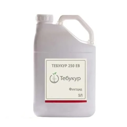 Біла канистра з етикеткою Тебукур 250 EB