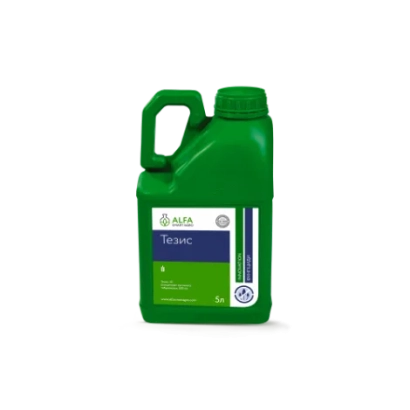 Зелена канистра з етикеткою «Тезис» від бренду ALFA