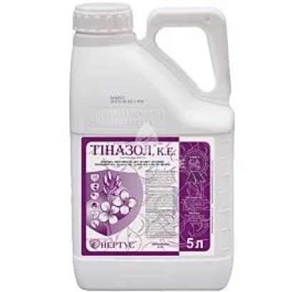Бутылка з фунгіцидом Тіназол к.е. об'ємом 5 л