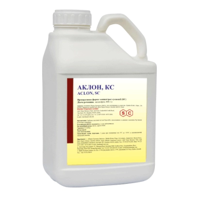 Белая канистра с этикеткой АКЛОН, КС - Аклон, КС (Aclon SC)