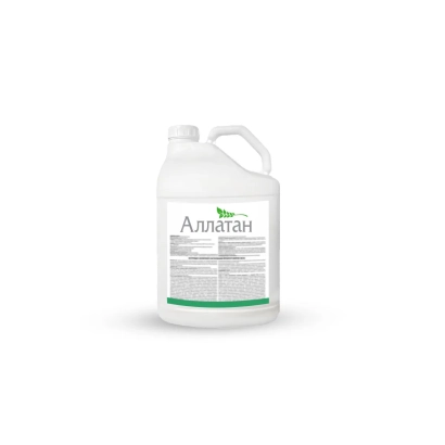 Белая канистра с этикеткой «Аллатан» и зелёной полосой. - АЛЛАТАН 105 МД