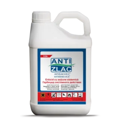 Bottle of herbicide Antizlak with label